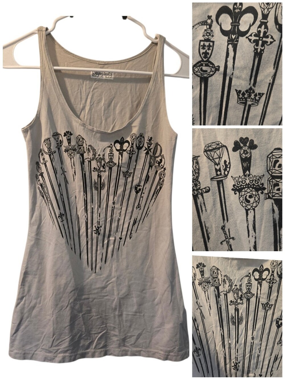 Lauren Moshi Sword Heart tank top